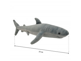 Мягкая игрушка Большая белая акула, 25 см