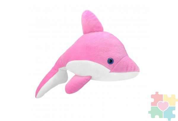 Мягкая игрушка Дельфин розовый, 25 см
