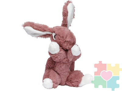 Мягкая игрушка Кролик темно-розовый 16 см