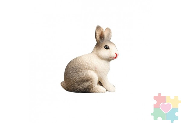 Фигурка игрушка серии "На ферме": кролик серый