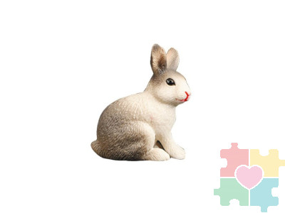 Фигурка игрушка серии "На ферме": кролик серый