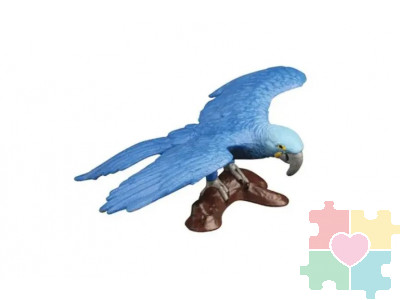 Фигурка игрушка серии "Мир диких животных": птица Попугай Голубой Ара