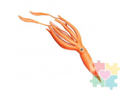 Фигурка игрушка серии "Мир морских животных": Кальмар