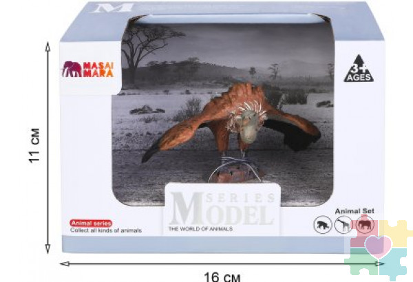 Фигурка игрушка серии "Мир диких животных": птица Бурый стервятник