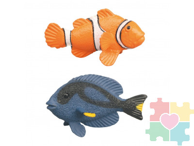 Фигурки игрушки серии "Мир морских животных": рыба-клоун и рыбка-хирург