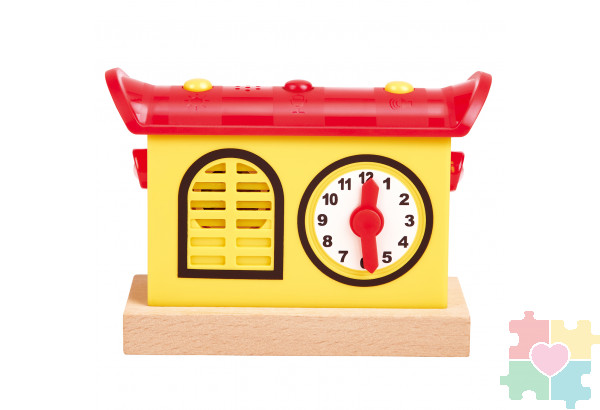 Элемент игрушечной железной дороги - Наземная станция с информационным табло