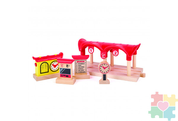 Элемент игрушечной железной дороги - Наземная станция с информационным табло