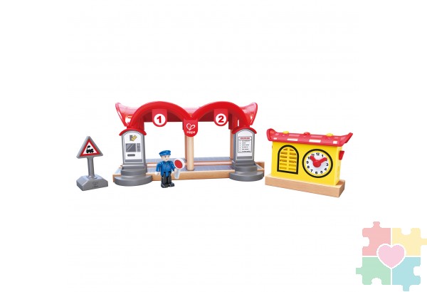 Элемент игрушечной железной дороги - Наземная станция с информационным табло