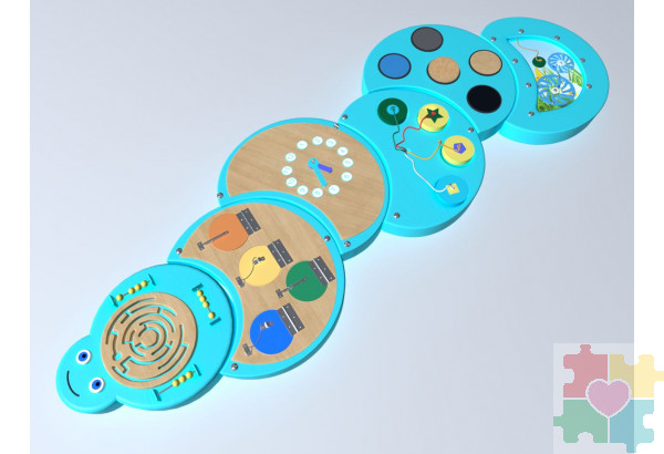 Развивающая панель в виде гусеницы Развивающая панель в виде гусеницы