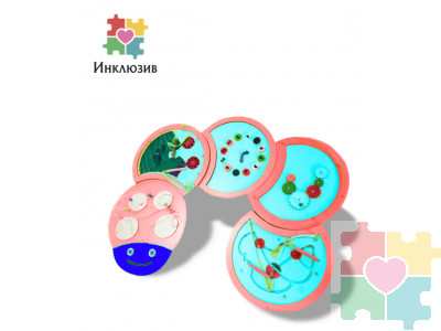 Тактильно-развивающая панель в виде гусеницы