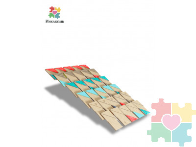 Тактильное домино разноцветное