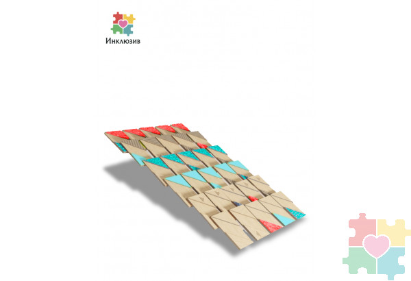 Тактильное домино разноцветное