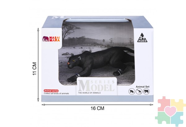 Фигурка игрушка серии "Мир диких животных": Черная пантера на охоте