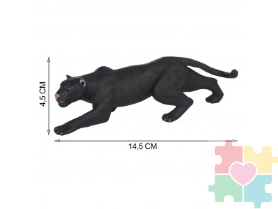 Фигурка игрушка серии "Мир диких животных": Черная пантера на охоте