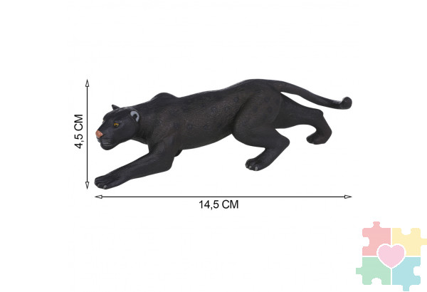 Фигурка игрушка серии "Мир диких животных": Черная пантера на охоте