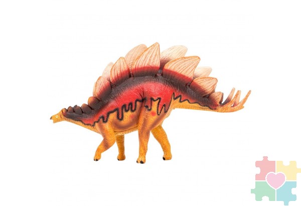 Игрушка динозавр серии "Мир динозавров" Стегозавр, фигурка длиной 19 см