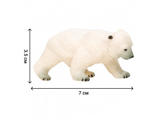 Фигурки игрушки серии "Мир морских животных": Тюлень, белый медвежонок, пингвин, кожистая черепаха, морской слон (набор из 5 фигурок животных)
