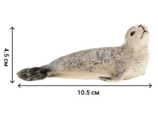 Фигурки игрушки серии "Мир морских животных": Тюлень, белый медвежонок, пингвин, кожистая черепаха, морской слон (набор из 5 фигурок животных)