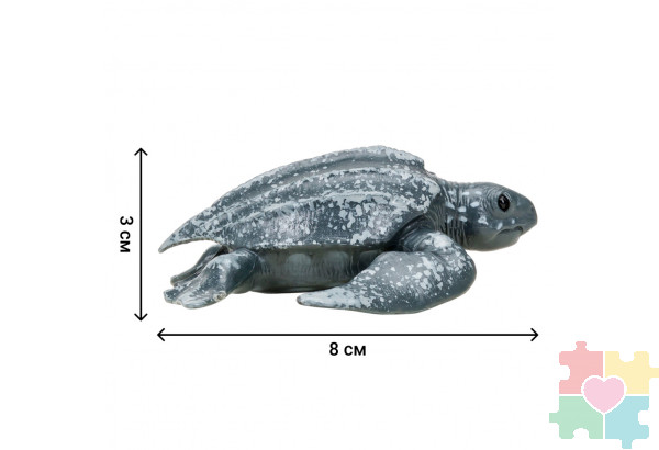 Фигурки игрушки серии "Мир морских животных": Тюлень, белый медвежонок, пингвин, кожистая черепаха, морской слон (набор из 5 фигурок животных)