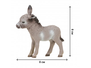 Игрушки фигурки в наборе серии "На ферме", 7 предметов (фермер, семья осликов ограждение-загон, инвентарь)