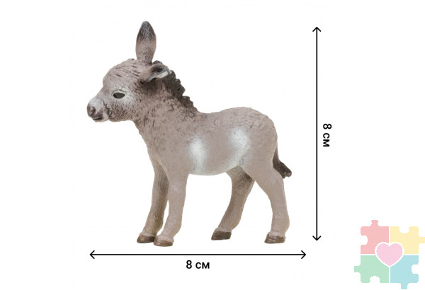 Игрушки фигурки в наборе серии "На ферме", 7 предметов (фермер, семья осликов ограждение-загон, инвентарь)