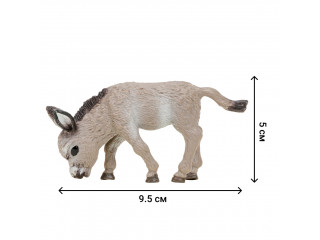 Игрушки фигурки в наборе серии "На ферме", 7 предметов (фермер, семья осликов ограждение-загон, инвентарь)