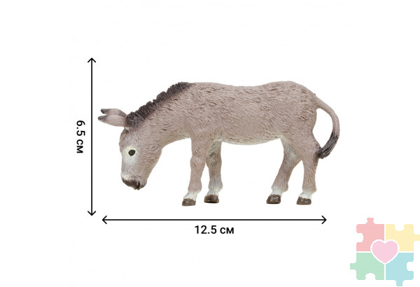 Игрушки фигурки в наборе серии "На ферме", 7 предметов (фермер, семья осликов ограждение-загон, инвентарь)