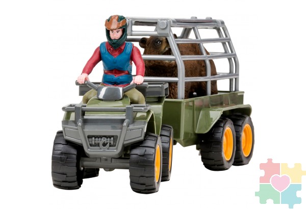 Набор фигурок серии "На ферме": Перевозка животных (машинка игрушка, фермер, медведь)