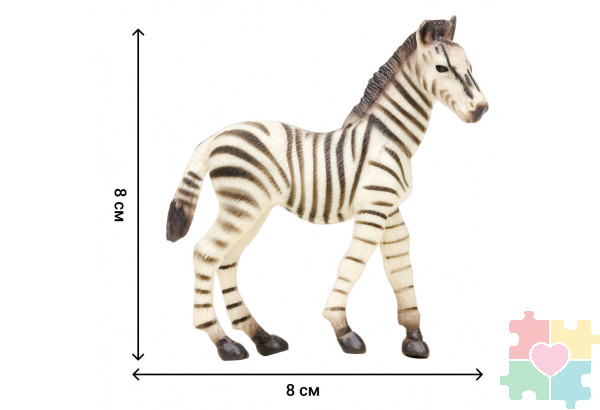 Набор фигурок животных серии "Мир диких животных": Семья зебр, 5 предметов