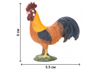 Игрушки фигурки в наборе серии "На ферме", 8 предметов (фермер, индюк, петух, гусь, утка, ограждение-загон, инвентарь)
