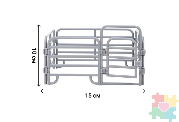 Игрушки фигурки в наборе серии "На ферме", 8 предметов (фермер, индюк, петух, гусь, утка, ограждение-загон, инвентарь)