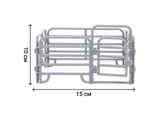 Игрушки фигурки в наборе серии "На ферме", 8 предметов (фермер, индюк, петух, гусь, утка, ограждение-загон, инвентарь)