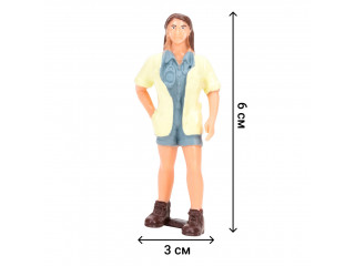 Игрушки фигурки в наборе серии "На ферме", 8 предметов (зоолог, семья оленей, дерево, ограждение-загон, инвентарь)