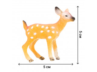 Игрушки фигурки в наборе серии "На ферме", 8 предметов (зоолог, семья оленей, дерево, ограждение-загон, инвентарь)