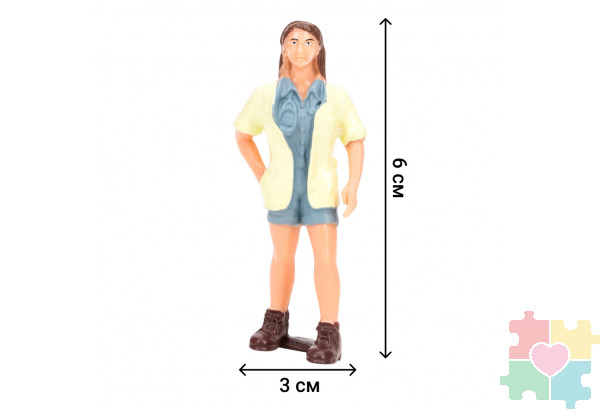 Игрушки фигурки в наборе серии "На ферме", 8 предметов (зоолог, семья оленей, дерево, ограждение-загон, инвентарь)