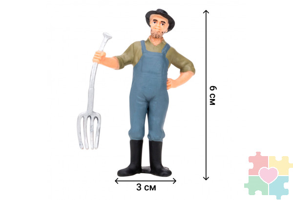 Игрушки фигурки в наборе серии "На ферме", 8 предметов (фермер, семья коров, ограждение-загон, инвентарь) Игрушки фигурки в наборе серии "На ферме", 8 предметов (фермер, семья коров, ограждение-загон, инвентарь)