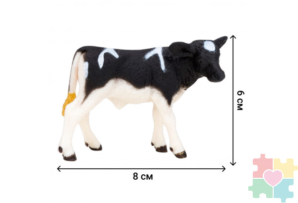 Игрушки фигурки в наборе серии "На ферме", 8 предметов (фермер, семья коров, ограждение-загон, инвентарь)