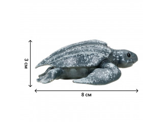 Фигурки игрушки серии "Мир морских животных": Акула, рыба-хирург, кожистая черепаха, акула, рыба групер, дайвер (набор из 5 фигурок животных и 1 человека)