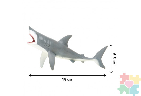 Фигурки игрушки серии "Мир морских животных": Акула, рыба-хирург, кожистая черепаха, акула, рыба групер, дайвер (набор из 5 фигурок животных и 1 человека)