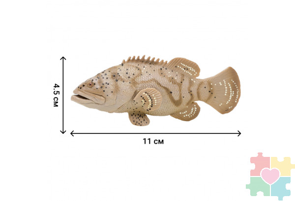 Фигурки игрушки серии "Мир морских животных": Акула, рыба-хирург, кожистая черепаха, акула, рыба групер, дайвер (набор из 5 фигурок животных и 1 человека)