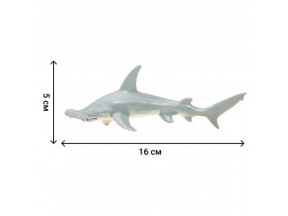 Фигурки игрушки серии "Мир морских животных": Акула, рыба-хирург, кожистая черепаха, акула, рыба групер, дайвер (набор из 5 фигурок животных и 1 человека)