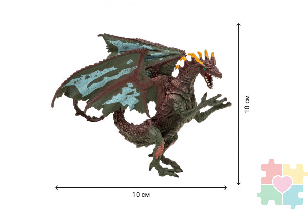 Драконы и динозавры для детей серии "Мир драконов" (6 драконов игрушек, 2 аксессуара в наборе с фигурками)