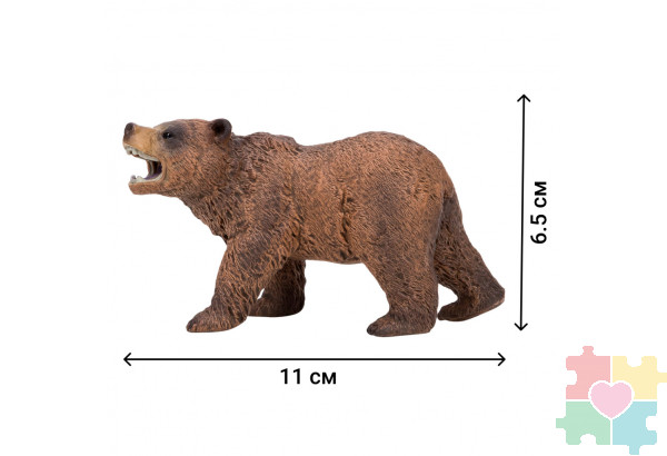 Набор фигурок животных серии "Мир диких животных": Семьи ягуаров и семья медведей, 8 предметов