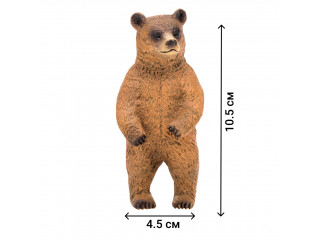 Игрушки фигурки в наборе серии "На ферме", 10 предметов (фермер, семья медведей, дерево, ограждение-загон, инвентарь)