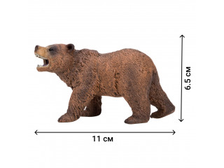 Игрушки фигурки в наборе серии "На ферме", 10 предметов (фермер, семья медведей, дерево, ограждение-загон, инвентарь)