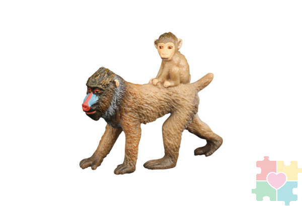 Набор фигурок животных серии "Мир диких животных": антилопа, гиена, лиса, сурикат, крокодил, обезьяна (набор из 6 фигурок)