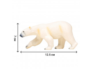 Набор фигурок животных серии "Мир морских животных": Семья белых медведей, 6 предметов