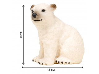 Набор фигурок животных серии "Мир морских животных": Семья белых медведей, 6 предметов