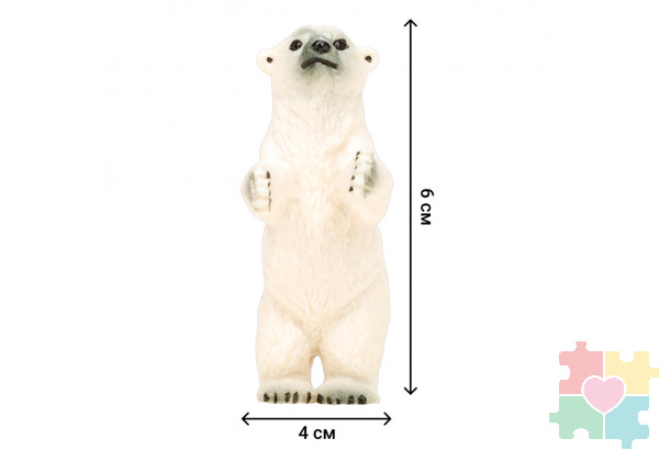 Набор фигурок животных серии "Мир морских животных": Семья белых медведей, 6 предметов