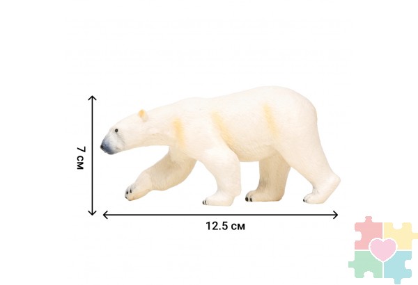 Набор фигурок животных серии "Мир морских животных": Семья белых медведей, 6 предметов
